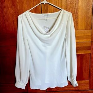 White House Black Market drape neck blouse
